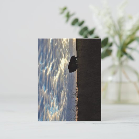 Bison Silhouette Briefkaart (Staand voorkant)