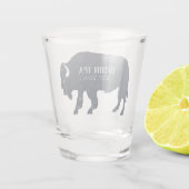 Bison Silhouette  Shot Glas (Achterkant)