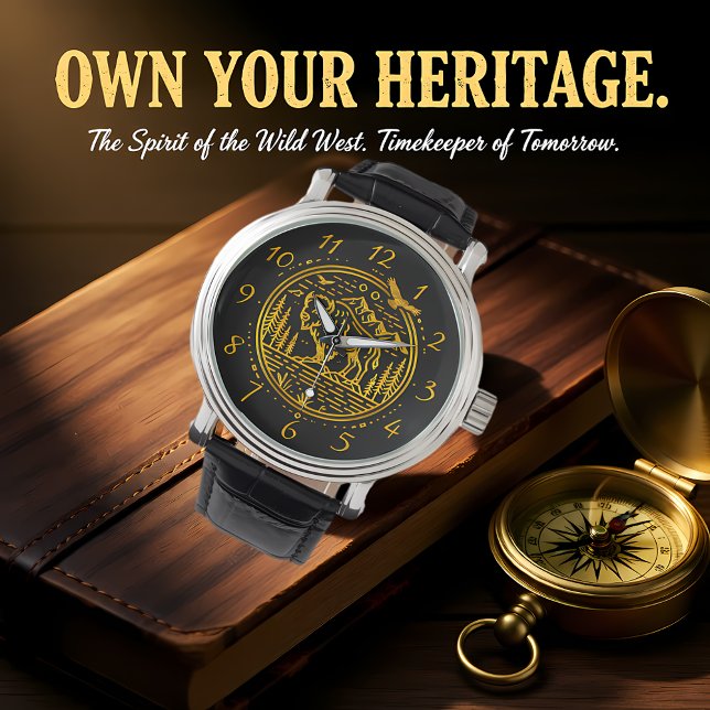 Bison staat majestueus in een natuurlijk landschap horloge (Creator heeft geüpload)