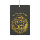 Bison staat majestueus in een natuurlijk landschap luchtverfrisser (Voorkant)