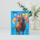 Bison Stoïsche verjaardagsweisheid Briefkaart (Staand voorkant)