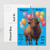 Bison Stoïsche verjaardagsweisheid Briefkaart (Voorkant / Achterkant)