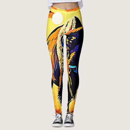 Bison Sunset Majesty Design Leggings (Voorkant)