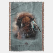 Bison - Throw Blanket Deken (Voorkant Verticaal)