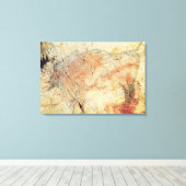 Bison, uit de grotten bij Altamira, c.15000 BC Canvas Afdruk (Insitu (Houten vloer))