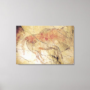 Bison uit de grotten bij Altamira, c.15000 BC Canvas Afdruk