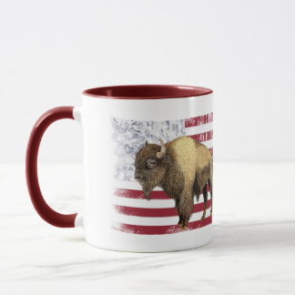 Bison US Buffalo Amerikaanse vlag Verenigde Staten Mok