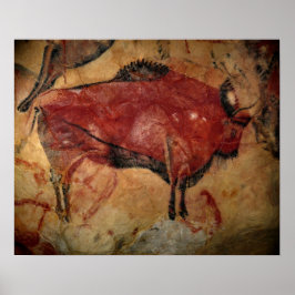 Bison van vrouw op Altamira Poster