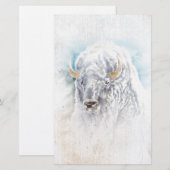 Bison Vignette Native American Stationery Briefpapier (Voorkant / Achterkant)