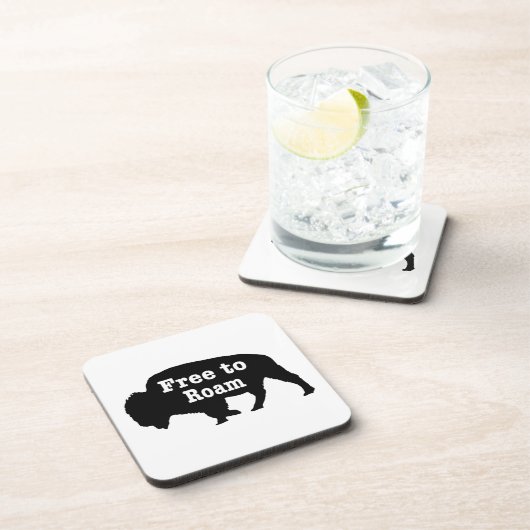 Bison vrij om te roamen bier onderzetter (Rechterzijde)