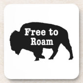 Bison vrij om te roamen bier onderzetter (Voorkant)