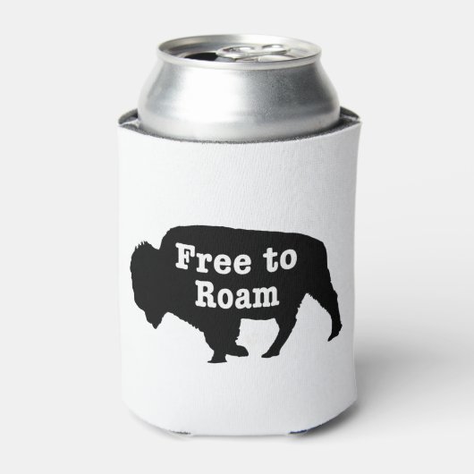 Bison vrij om te roamen blikjeskoeler (Blikje Voorkant)