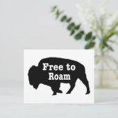 Bison vrij om te roamen briefkaart (Staand voorkant)