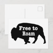 Bison vrij om te roamen briefkaart (Voorkant / Achterkant)
