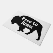 Bison vrij om te roamen deurmat (Schuin)
