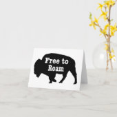 Bison vrij om te roamen kaart (Gele Bloem)