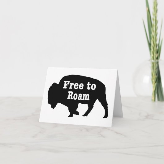 Bison vrij om te roamen kaart (Voorkant)