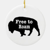Bison vrij om te roamen keramisch ornament (Achterkant)