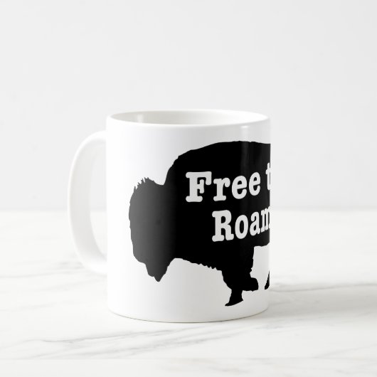 Bison vrij om te roamen koffiemok (Voorkant links)