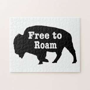 Bison vrij om te roamen legpuzzel