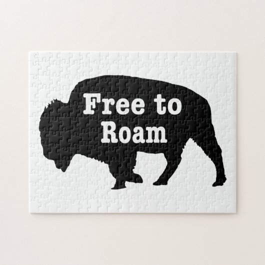 Bison vrij om te roamen legpuzzel (Horizontaal)