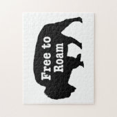Bison vrij om te roamen legpuzzel (Verticaal)