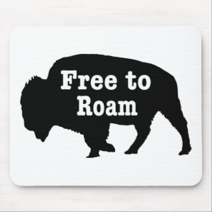 Bison vrij om te roamen muismat