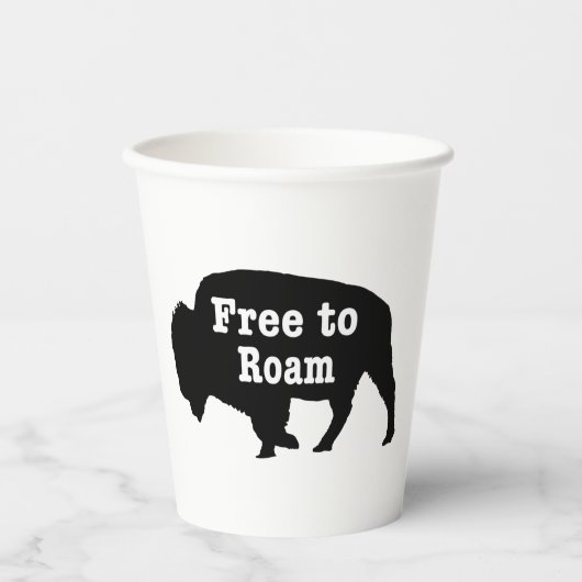Bison vrij om te roamen papieren bekers (Voorkant)