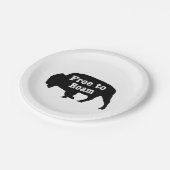 Bison vrij om te roamen papieren bordje (Gekanteld)