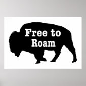 Bison vrij om te roamen poster (Voorkant)