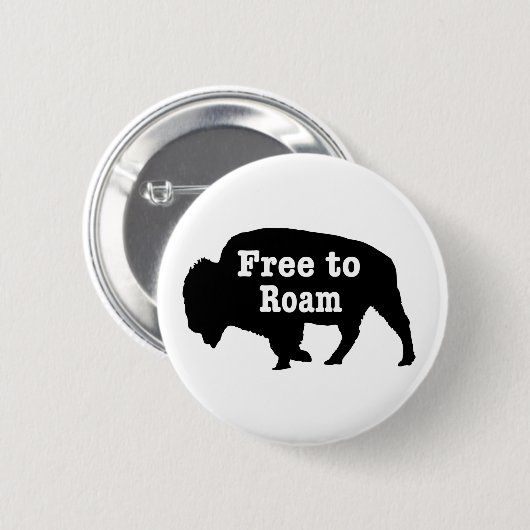 Bison vrij om te roamen ronde button 5,7 cm (Voorkant /achterkant)