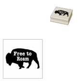 Bison vrij om te roamen rubberstempel (Gestempeld)