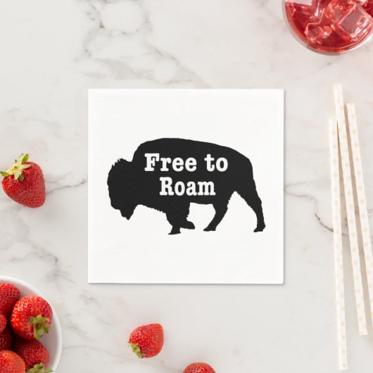 Bison vrij om te roamen servet (Insitu)