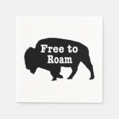 Bison vrij om te roamen servet (Voorkant)