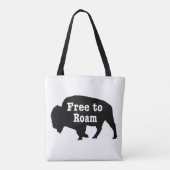 Bison vrij om te roamen tote bag (Achterkant)