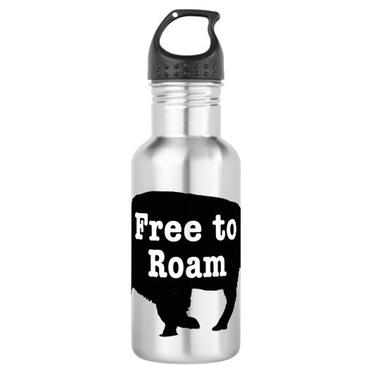 Bison vrij om te roamen waterfles (Voorkant)