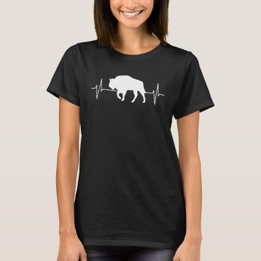 Bison  Wisent Forest Animals Forest Animals ECG Li T-shirt (Voorkant)
