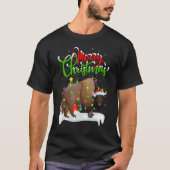Bison Xmas Decorations Santa Bison Christmas T-shirt (Voorkant)