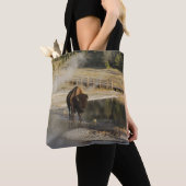 Bison Yellowstone Natuur | Fotografie van wilde di Tote Bag (Dichtbij)