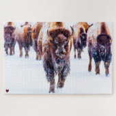 Bison Yellowstone Wyoming Jigzaag Puzzle Legpuzzel (Horizontaal)