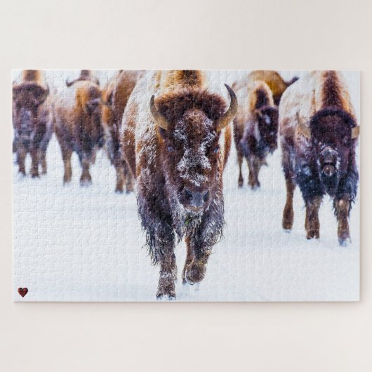 Bison Yellowstone Wyoming Jigzaag Puzzle Legpuzzel (Horizontaal)