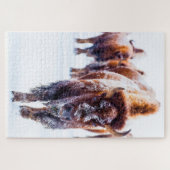 Bison Yellowstone Wyoming. Jigzaag Puzzle Legpuzzel (Horizontaal)