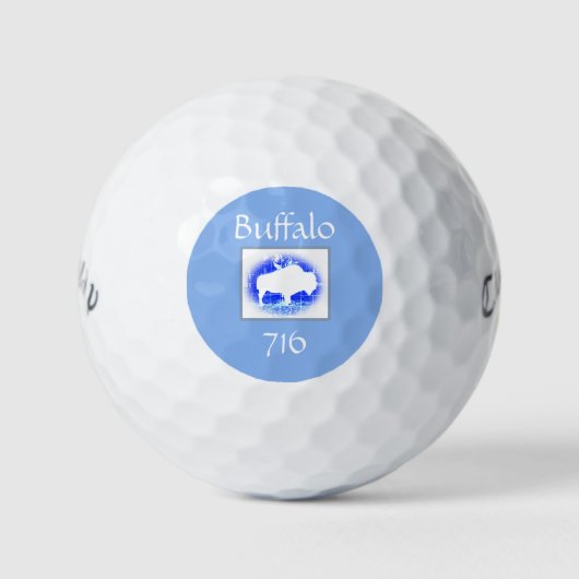 Bison Zonneblauwe Golfballen (Voorkant)