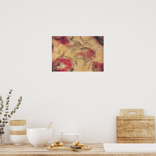 Bisonen uit de grotten van Altamira, c.15000 BC Poster (Keuken)