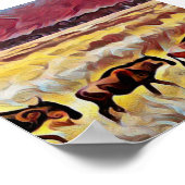 Bisons Home op de Pop van de Waaier Kunst, Poster (Hoek)