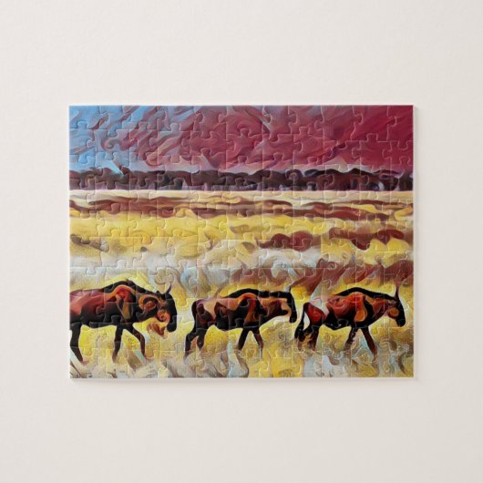 Bisons Home op het gamma Popart, puzzel (Horizontaal)