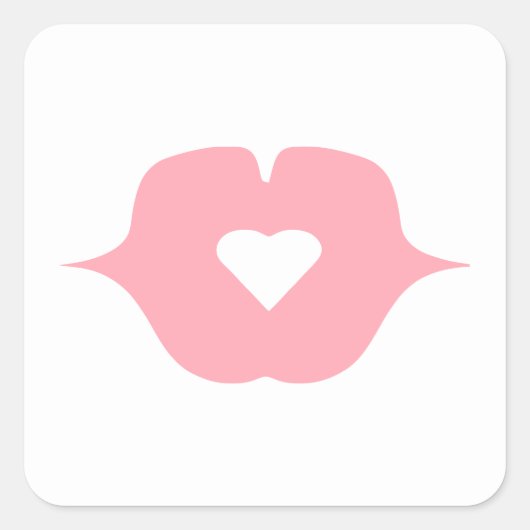 BISOU MON CORE VIERKANTE STICKER (Voorkant)