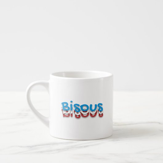 Bisous (kisses) espresso kop (Links)