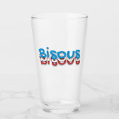 Bisous (kisses) glas (Voorkant)