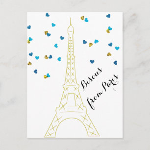 Bisous uit het Briefkaart van Parijs